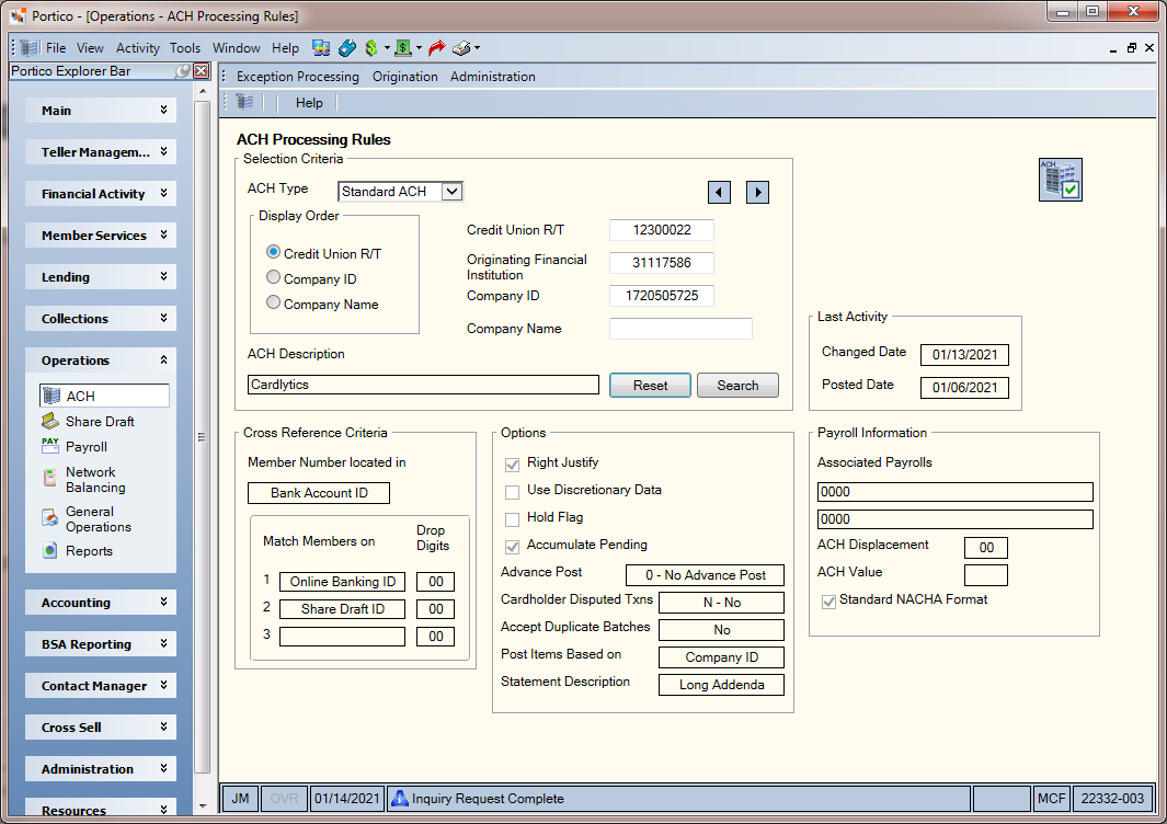 ACH Processing Rules - Cardlytics ACH Processing Rules - Cardlytics