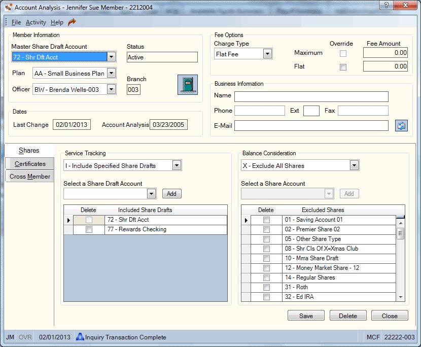 Account Analysis