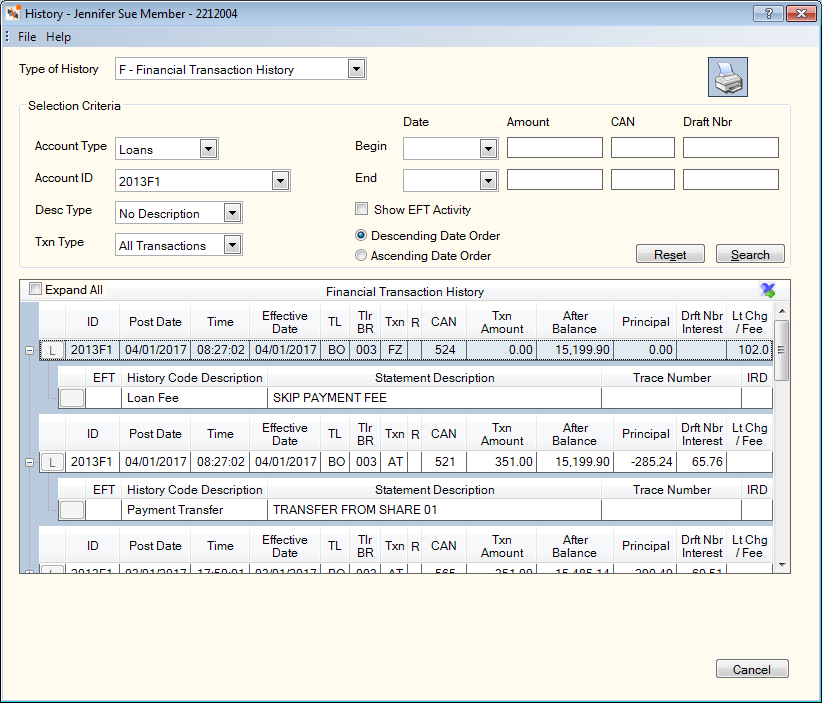 Loan History Loan History