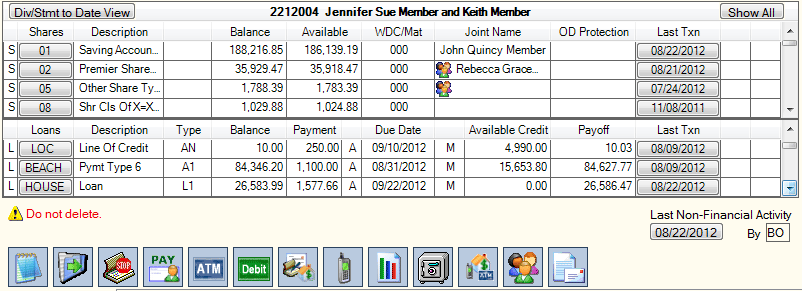 Account Listing Overview Tab