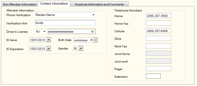 Non-Member Contact Information Non-Member Contact Information