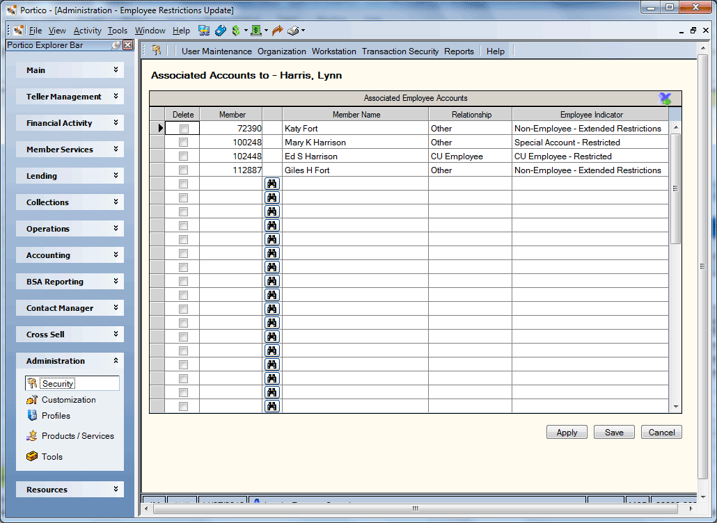 Accounts Associated With