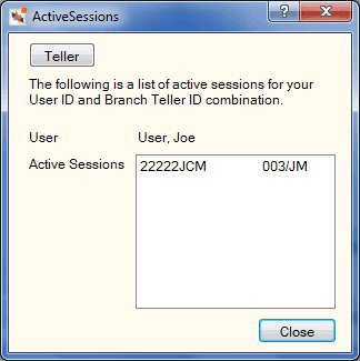 Active Sessions User Active Sessions User