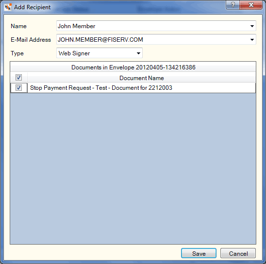 Add Recipient Add Recipient