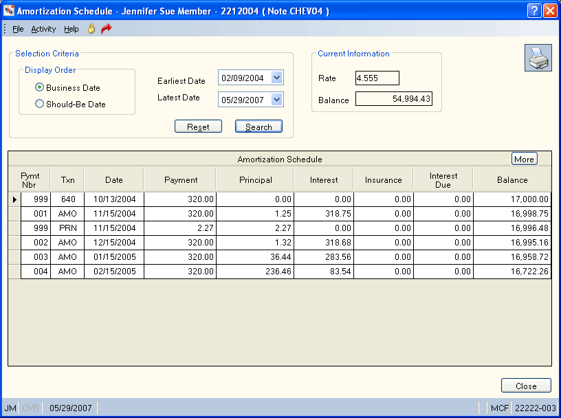 Amortization Schedule Amortization Schedule