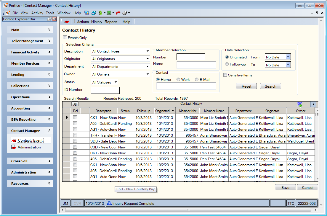 Contact History
