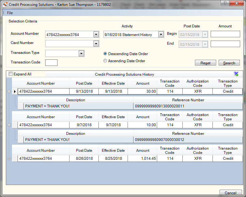 Credit Processing Services History Credit Processing Services History