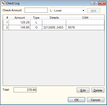 Check Log Check Log