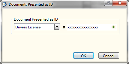 Documents Presented as ID Documents Presented as ID