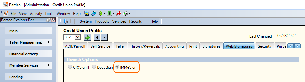 Credit Union Profile - Web Signatures Credit Union Profile - Web Signatures
