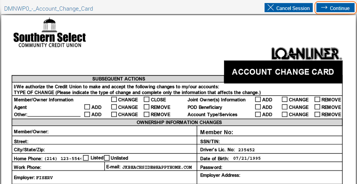 IMM eSign View Document