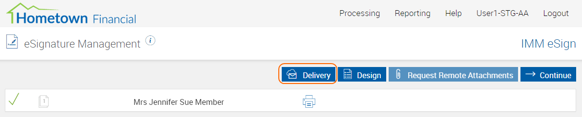 eSignature Management - Delivery