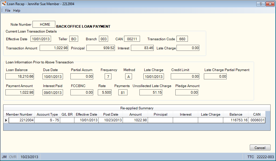 Loan Recap Loan Recap