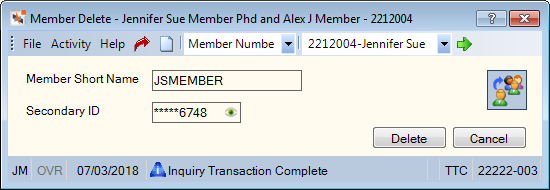 Member Delete Member Delete