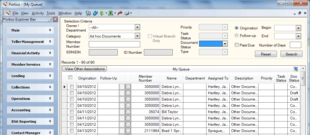 My Queue Ad hoc Documents