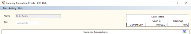 Currency Transaction Details