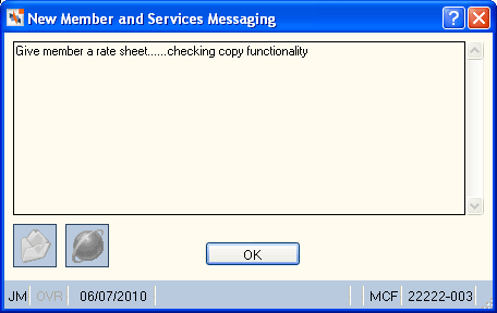 New Member and Services Messaging