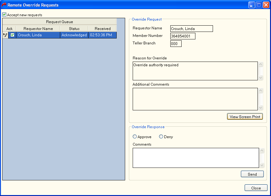 Remote Override Requests Remote Override Requests