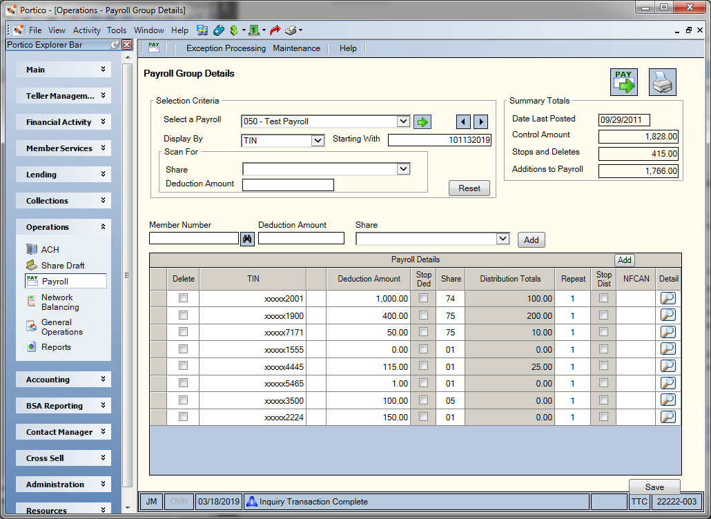 Payroll Group Details