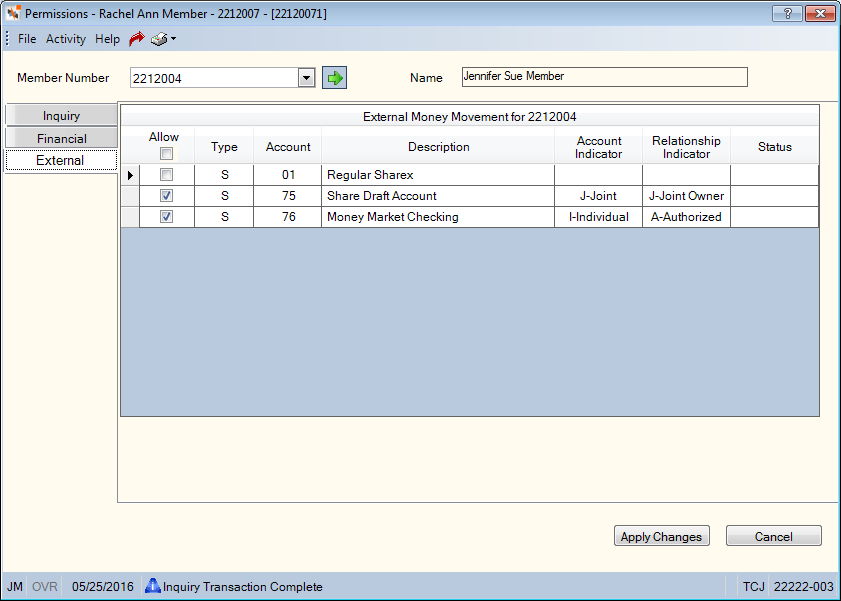 Permissions - External Permissions - External