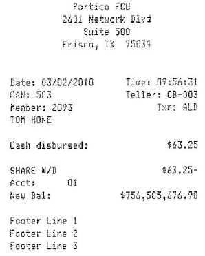 Receipt with Footer Only