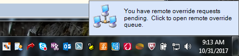 Remote Override Request Remote Override Request