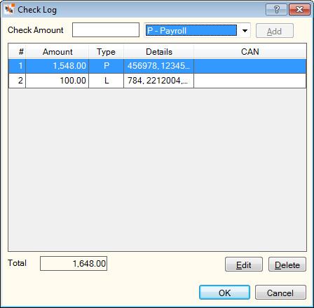 SSC Check Log SSC Check Log