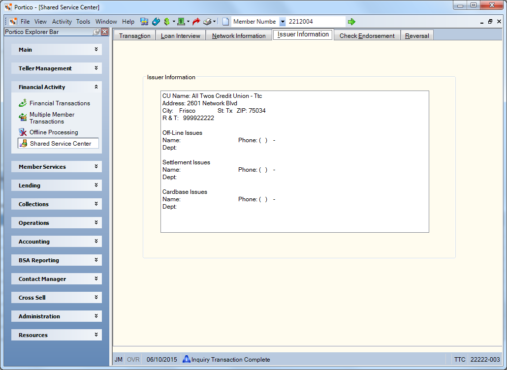 Issuer Information Issuer Information