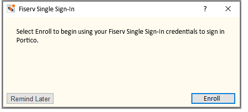 Fiserv Single Sign-In Enroll Fiserv Single Sign-In Enroll