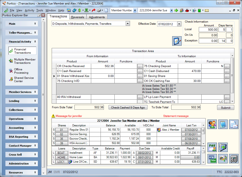 Sales Tax Transaction After