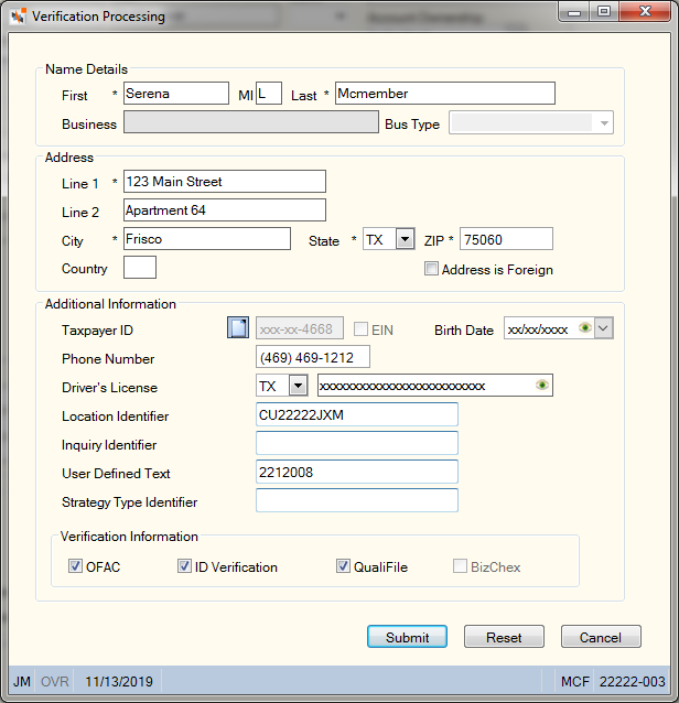 Verification Processing Verification Processing
