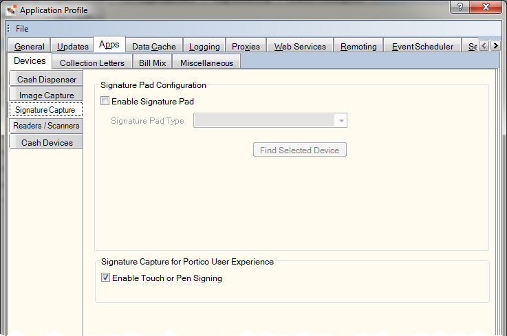 Application Profile - Apps - Devices - Signature Capture Application Profile - Apps - Devices - Signature Capture