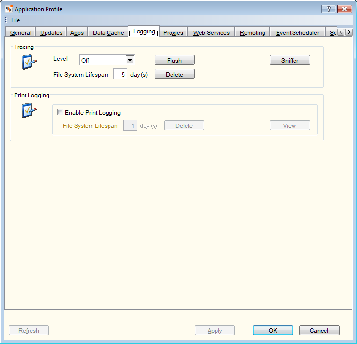 Application Profile - Logging