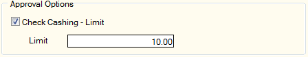 Check Cashing Limit Check Cashing Limit