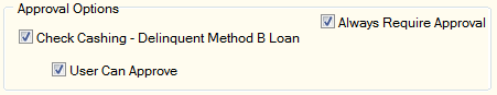 Check Cashing - Delinquent Method B Loan Check Cashing - Delinquent Method B Loan