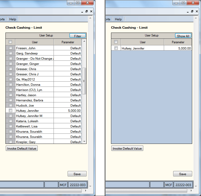 Approvals User Setup Approvals User Setup
