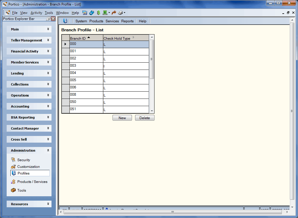 Branch Profile - List