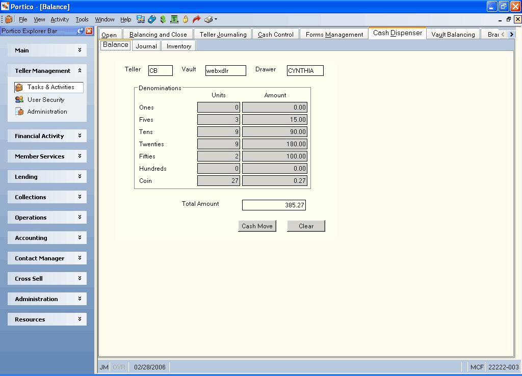 Cash Dispenser - Balance Cash Dispenser - Balance