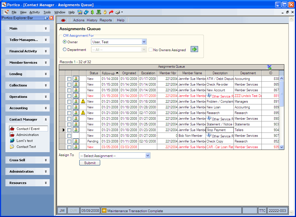 Assignments Queue