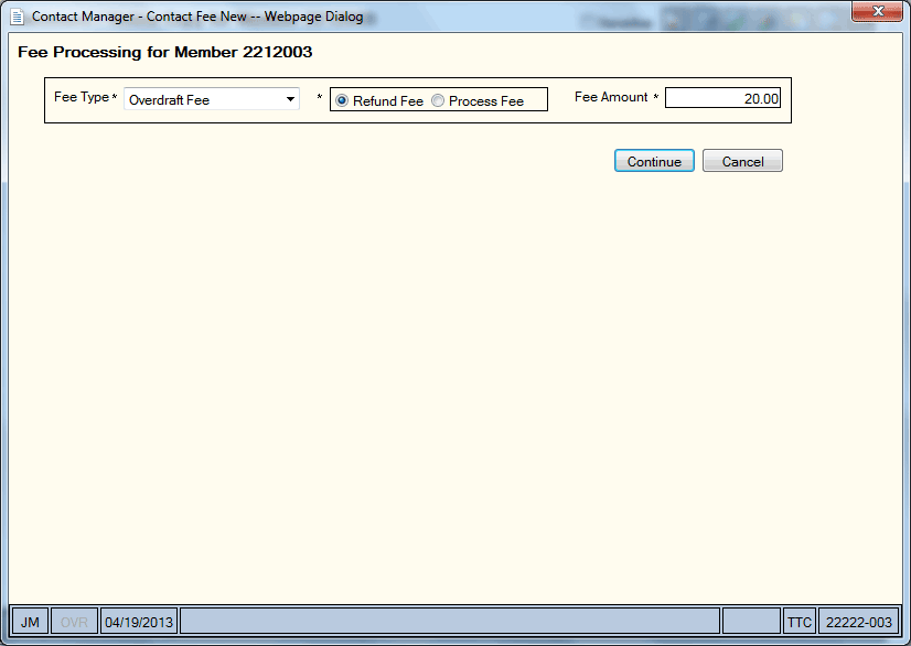 Fee Processing Fee Processing