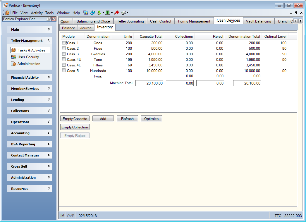 Cash Devices - Inventory Cash Devices - Inventory