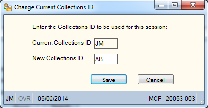 Change Current Collections ID Change Current Collections ID