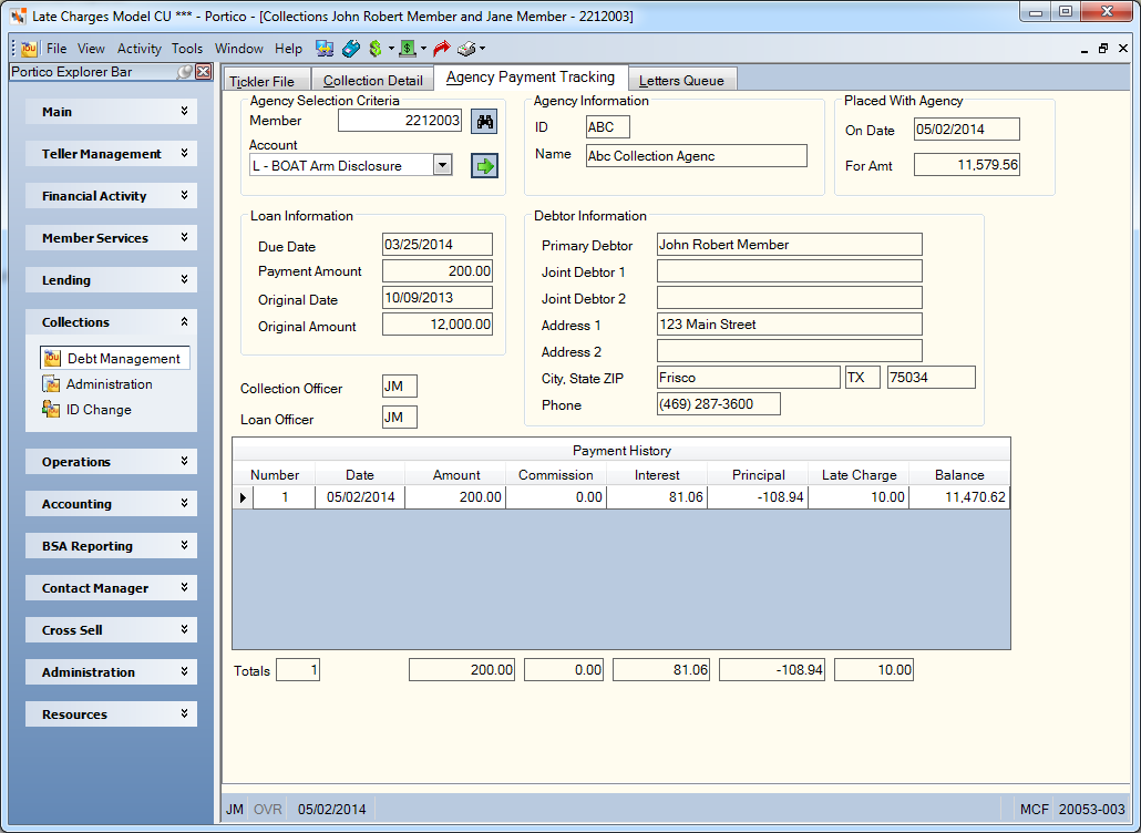 Agency Payment Tracking