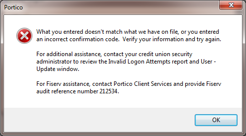 Confirmation Code Error Confirmation Code Error