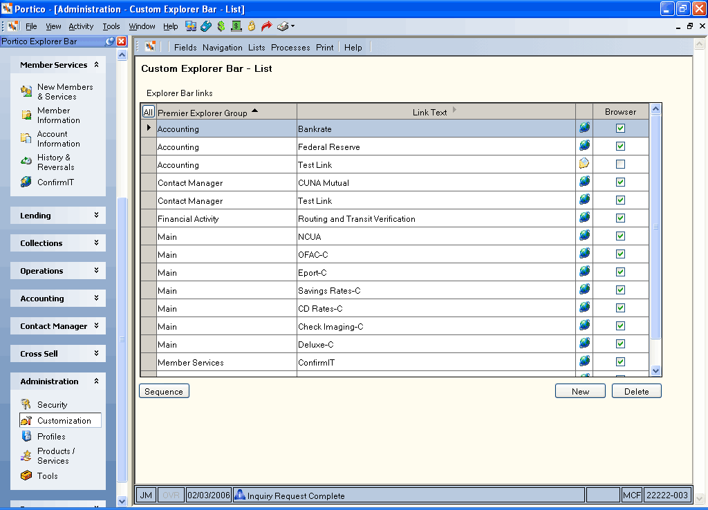 Custom Explorer Bar - List