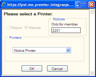 Print a Specific Notice Print a Specific Notice