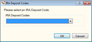 IRA Deposit Codes IRA Deposit Codes