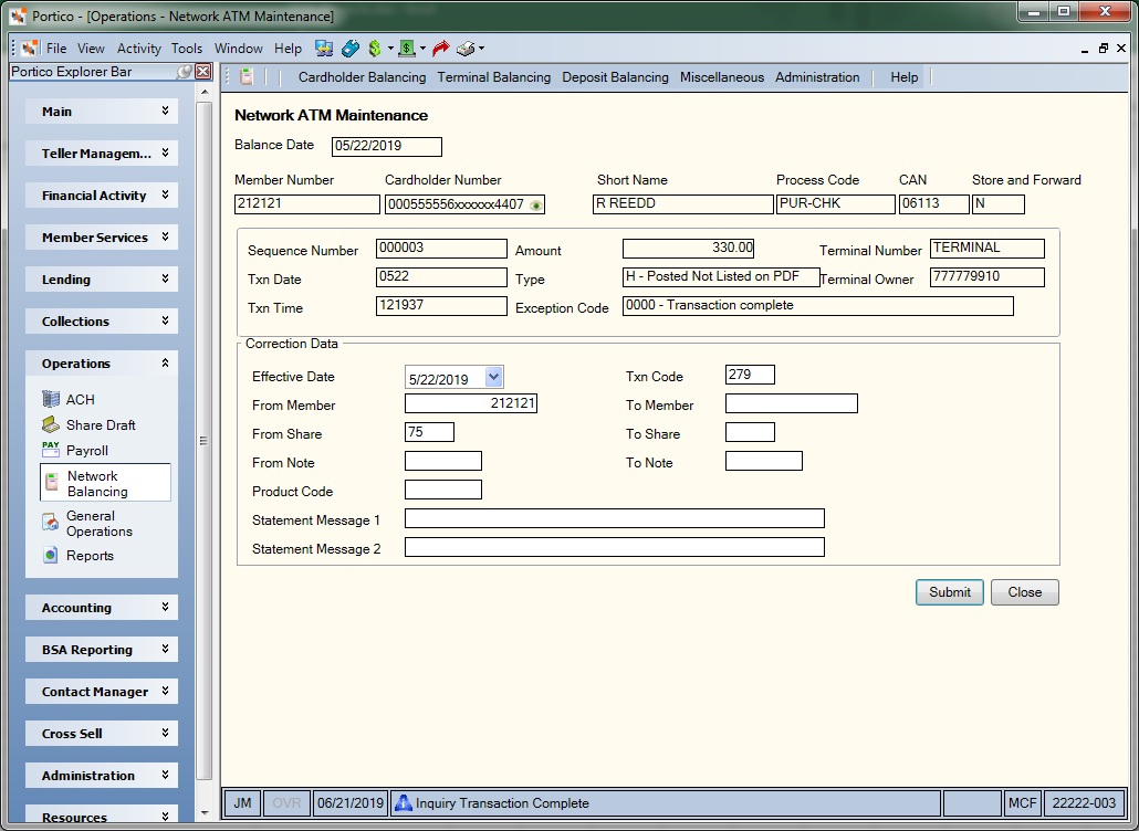 Network ATM Maintenance Network ATM Maintenance
