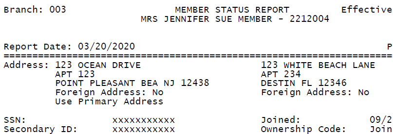 Member Number