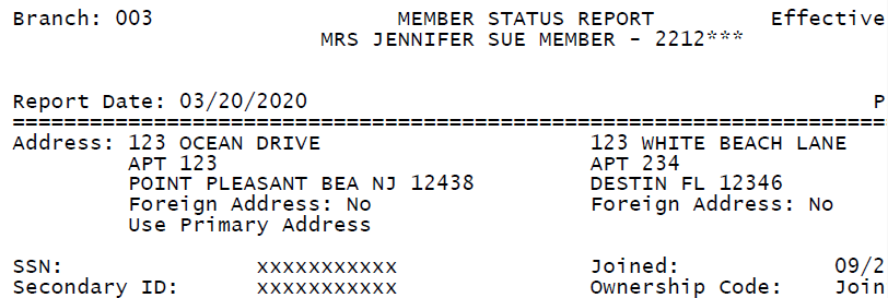 Member Number Suffix